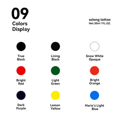 Encre de tatouage couleur Set 9/16 PCS 30ml Solong