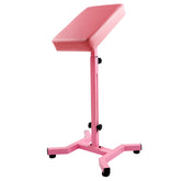 Pink Solong Tattoo Armrest Stand and Legrest Adjustable Height Chair, with thick padded top and stable base.