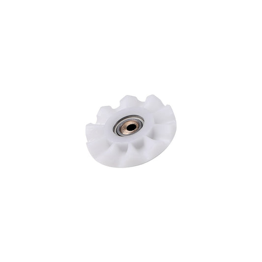 Stroke Wheel for WE, X1 Tattoo Machine. White, gear-edged disc with a central metal bearing.