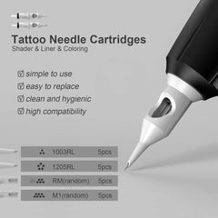 Solong Machine à tatouer Kit P30 Machine à tatouer sans fil avec cartouches 20PCS