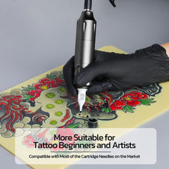 Solong Tattoo Machine Kit P1 Machine à tatouer sans fil avec 20pcs cartouches aiguilles