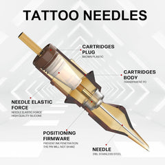 Rhein Tattoo Mixed Round Liner Cartridge Needles 50pcs
