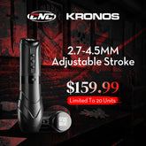 CNC KRONOS Wireless Tattoo Machine– 1900 mAh Battery, USB-C Rapid Charge, 4–12 V Adjustable & 7 Stroke