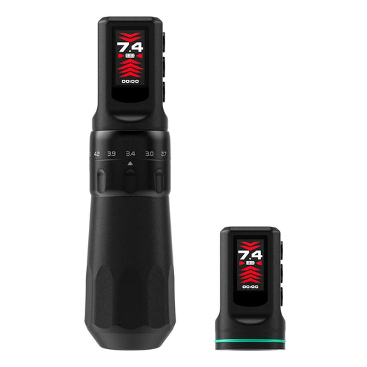 CNC E80 Premium Wireless Tattoo Pen – Coreless Motor, Adjustable Stroke, 6H Runtime
