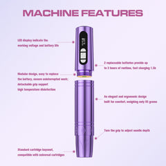 Quelle Wireless Permanent Makeup Tattoo Pen Machine LED-Bildschirm