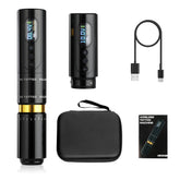 E97 Tattoo Machine with Two Fast Charging Batteries Digital LED Display Rotary Tattoo Pen for Artists Black