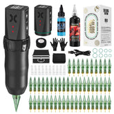 E78 Tattoo Kits Tattoo Machine with 1600mAh LED Display Tatoo Kit 40PCS Needles and 14 Ink Black