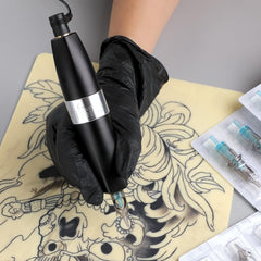 STIGMA Tattoo Machine Kit EM123 Rotary Tattoo Pen with 20PCS Cartridges & 7 Color Inks