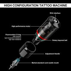 STIGMA Machine à tatouer Kit Q49 Machines à tatouer avec 10 encres et cartouches 20PCS