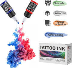 Tinta para tatuaje Juego de 10 colores 15ml CNC(AMZ)