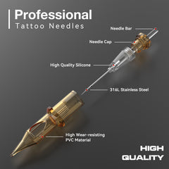 Rhein Tattoo Needle Cartridges Round Magnum RM 20PCS