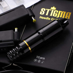 STIGMA Tattoo Machine Kit EM125 Rotary Tattoo Machine Pen avec étui et cartouches 20PCS