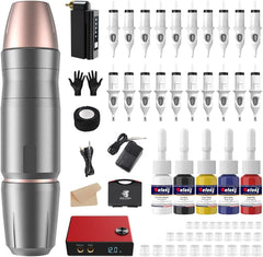 Solong Professional Rotary Pen Tattoo Kit with 10 Needle Cartridges