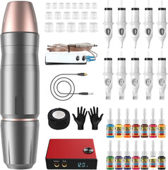 Solong Rotary Machine Kit Professional Pen with 10pcs Cartridges Needles