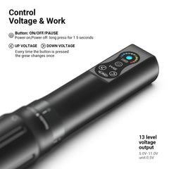 CNC WE Wireless Tattoo Pen Machine Dual Batterie