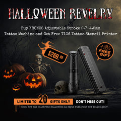 CNC Tattoo Pro Bundle:T106 Ultra-HD Bluetooth Printer + KRONOS Adjustable Stroke Machine