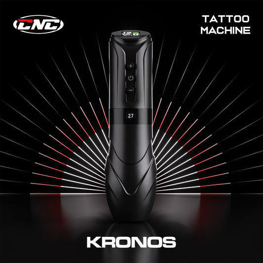 CNC KRONOS Wireless Tattoo Machine– 1900 mAh Battery, USB-C Rapid Charge, 4–12 V Adjustable & 7 Stroke