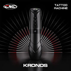 CNC KRONOS Wireless Tattoo Machine– 1900 mAh Battery, USB-C Rapid Charge, 4–12 V Adjustable & 7 Stroke