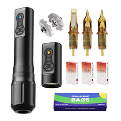 Kit macchina per tatuaggi CNC WE Macchina per tatuaggi wireless con 2 batterie e cartucce EN02