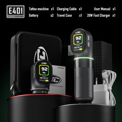 CNC AURIX Dual Battery Wireless Tattoo Machine – Stable Power for Lining, Shading & Packing