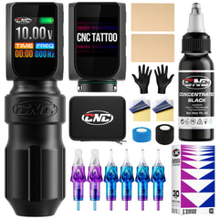 CNC E77 Tattoo Machine Kit – Wireless Pen, Dual Batteries, 30 Pcs Cartridge, 30 ml Ink & Accessories (US Only)