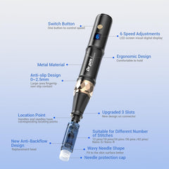 Dr.Pen A8S Professional Beauty Pen with 2 Replacement Cartridges
