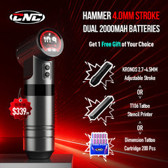 CNC Tattoo Pro:HAMMER 4.0MM Stroke Machine(Choose 1 Free Gift from 3 Options)