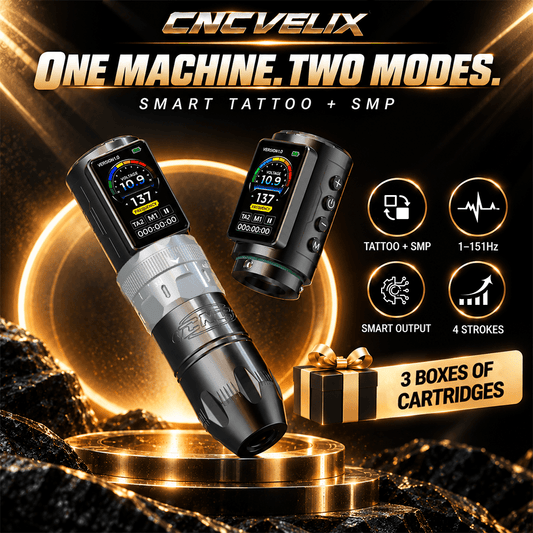 CNC VELIX Wireless Tattoo Machine – Smart Dual-Mode Tattoo & SMP Pen