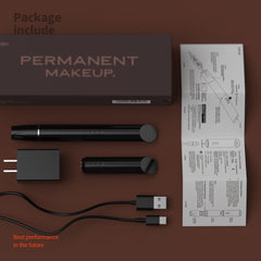 RHEIN Kabellose Permanent-Make-up-Tattoo-Stiftmaschine, 2 Stück Batterien