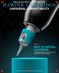 HAWINK Tattoo Needles Cartridges, easy to install and universally compatible with various tattoo machine brands.