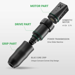 E78 Tattoo Kits Tattoo Machine with 1600mAh LED Display Tatoo Kit 40PCS Needles and 14 Ink Black