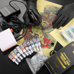 STIGMA Tattoo Machine Kit Q49 Tattoo Machines with 10 Inks & 20PCS Cartridges