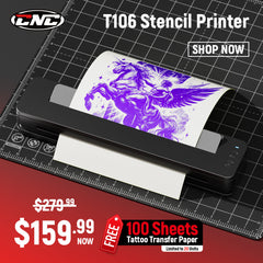 CNC T106 Stencil Printer with tattoo transfer paper.
