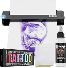 CNC T106 Ultra-HD Bluetooth Tattoo Stencil Printer Set – Includes 20 Transfer Papers & 60g Transfer Cream