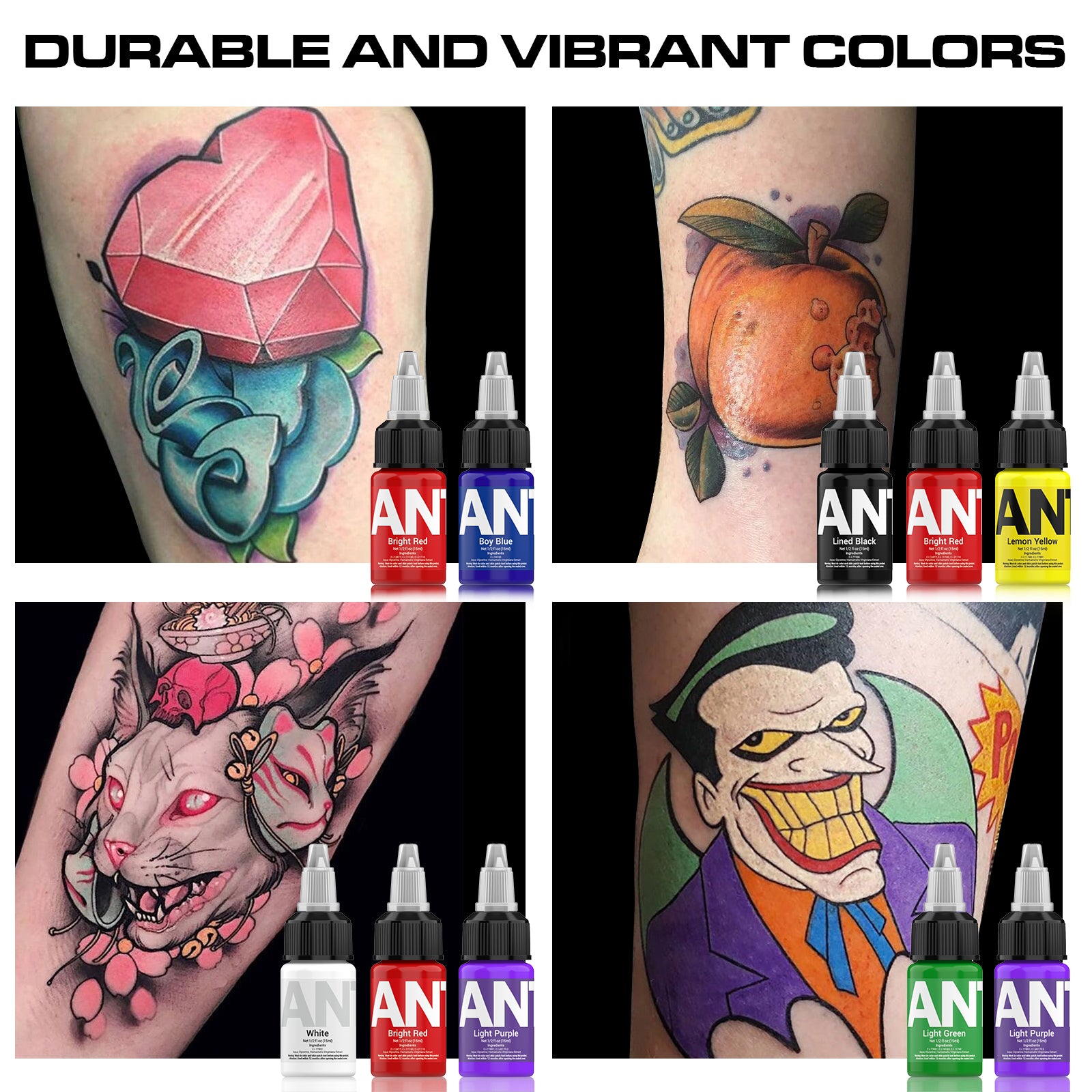 ANTIKE Tattoo Ink durable and vibrant colors