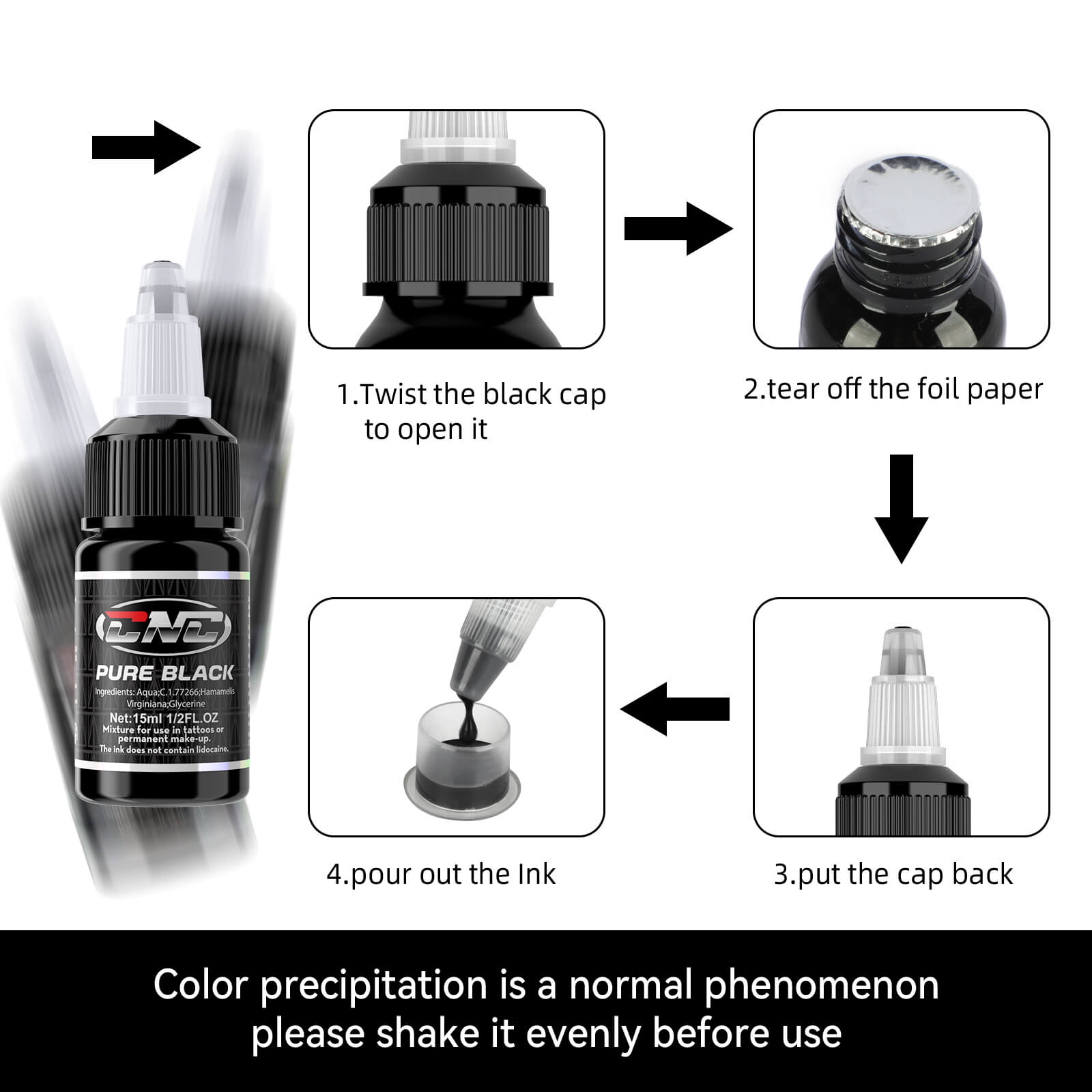 Tattoo Ink 10/16 Colors Set 15ml CNC