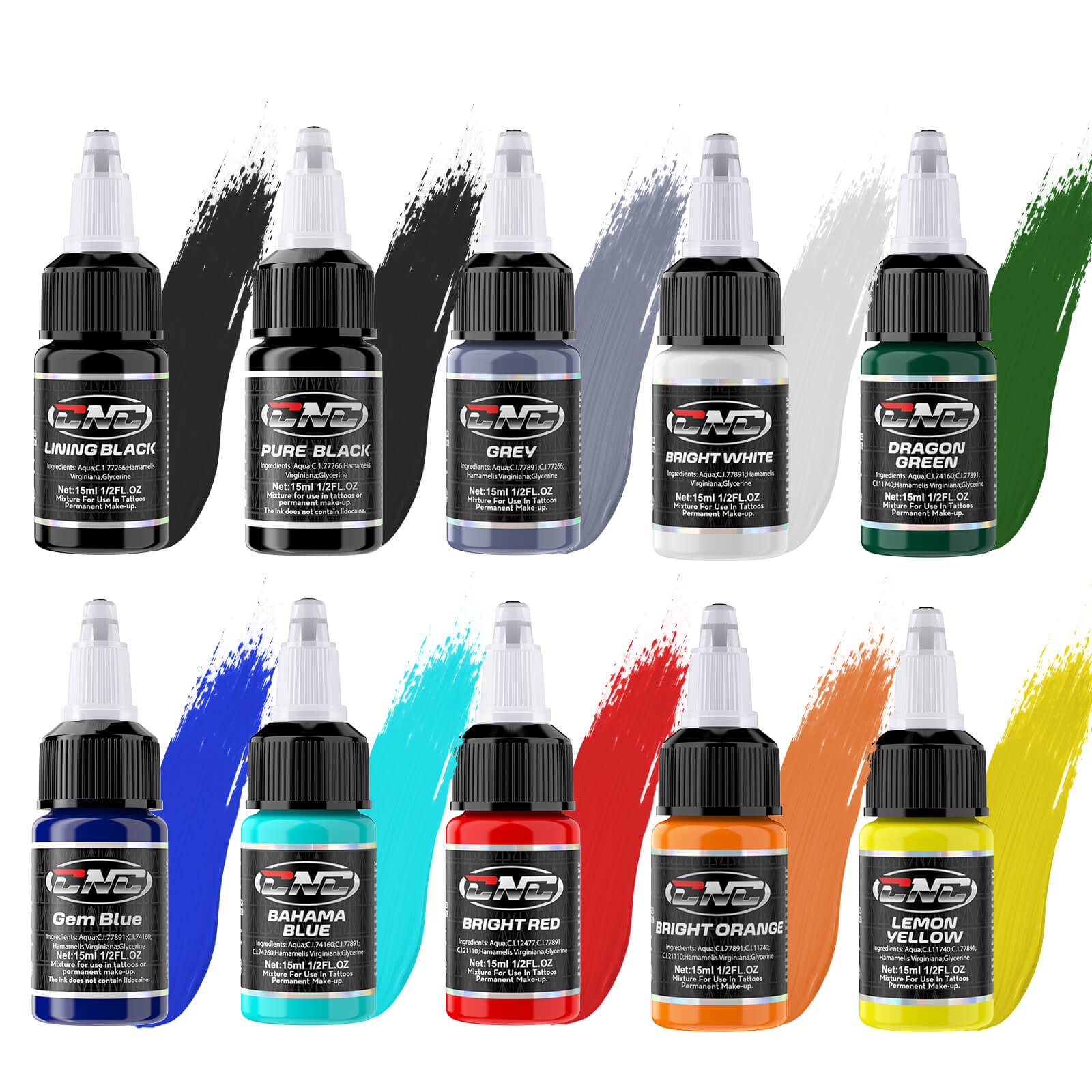 Cc Machine Ink Tattoo Ink 10/16 Colors Set 15ml CNC