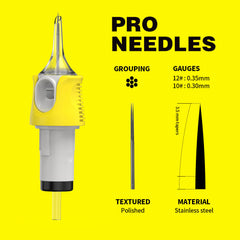 Quelle Tattoo Needle Cartridges Finger Ledge Round Shader RS 16PCS
