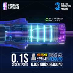 Dimensión redonda del CNC del Shader RS ​​20PCS de los cartuchos de la aguja del tatuaje